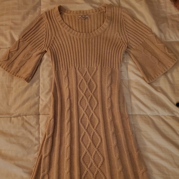 Cream Knit Sweater Dress - Picture 1 of 1